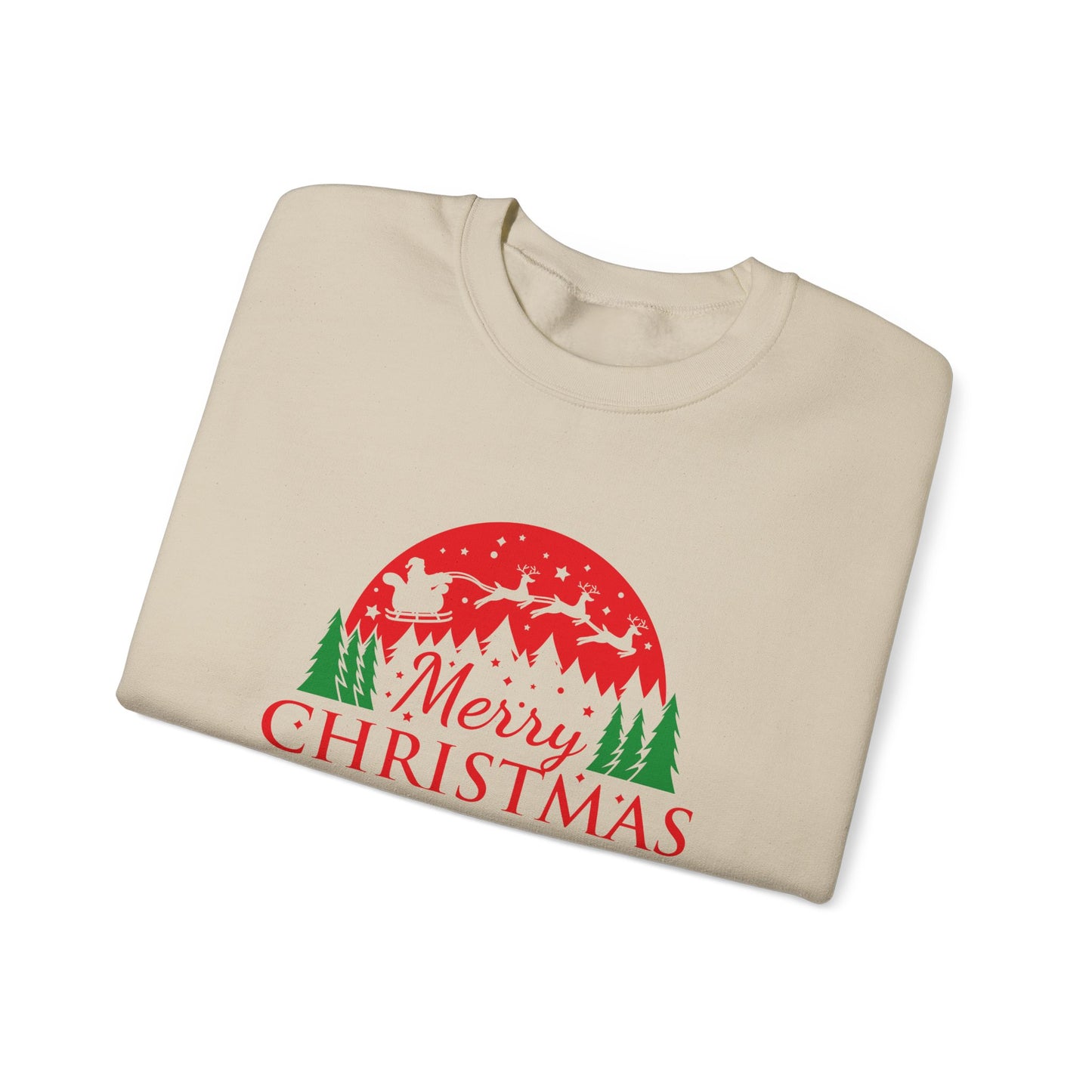 Merry Christmas Crewneck Sweatshirt, Cozy Holiday Sweatshirt, Winter Gift, Unisex Sweater, Christmas Celebration Apparel