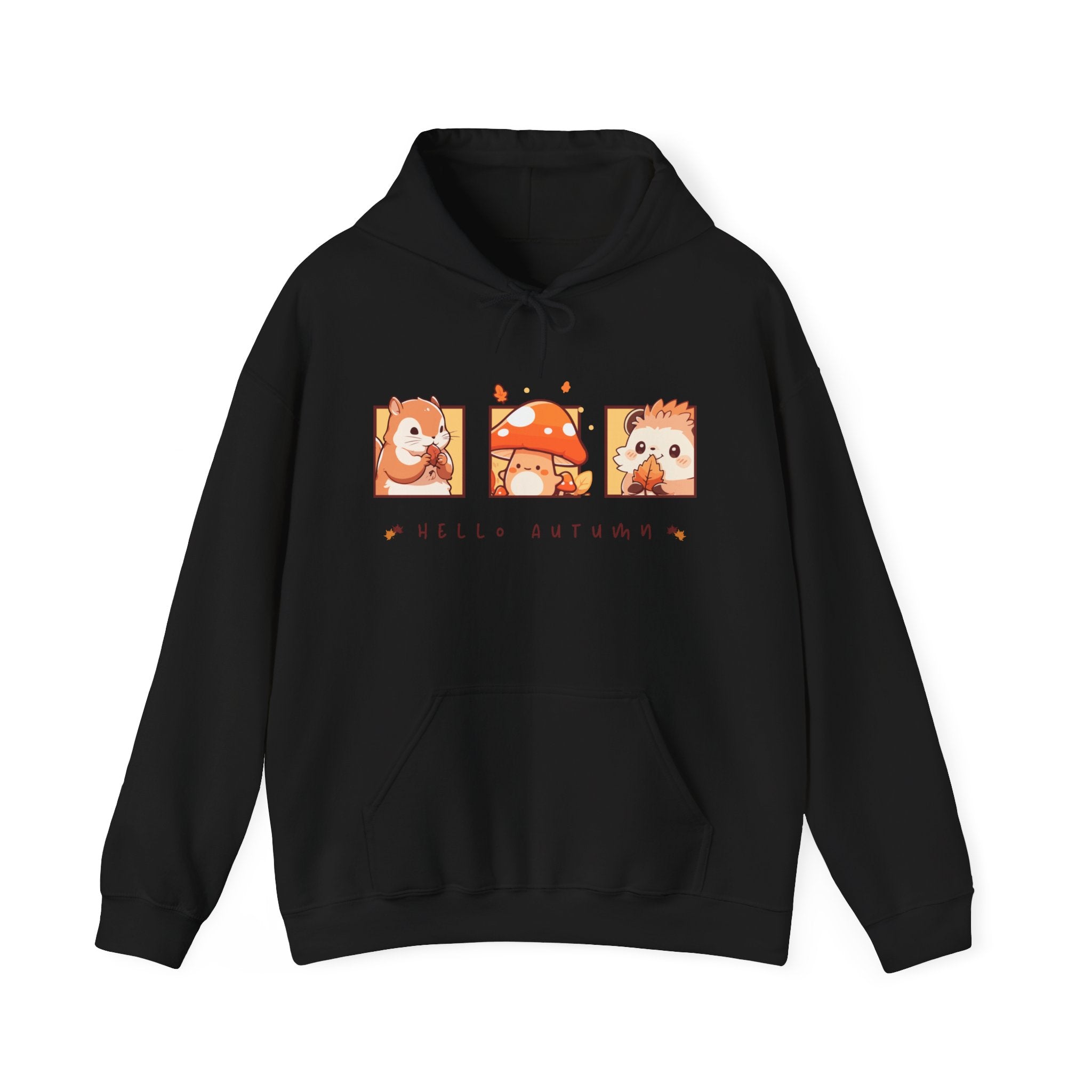 Hello Autumn Unisex Hoodie - Cozy Fall Sweatshirt for Pumpkin Lovers, Autumn Vibes, Halloween Gift, Casual Wear, Seasonal Style