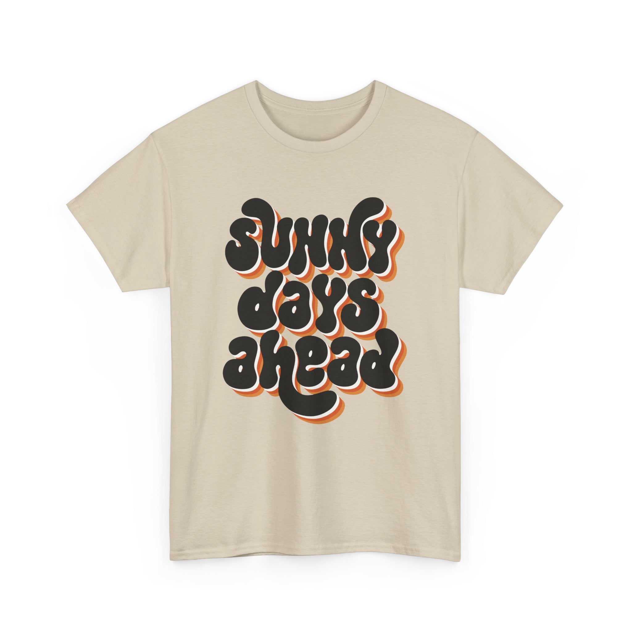 Retro Sunny Days Ahead Tee, Unisex Graphic Shirt for Summer Fun & Festivals, Casual Wear, Eco-Friendly Gift Shirt, Vintage Style T-Shirt