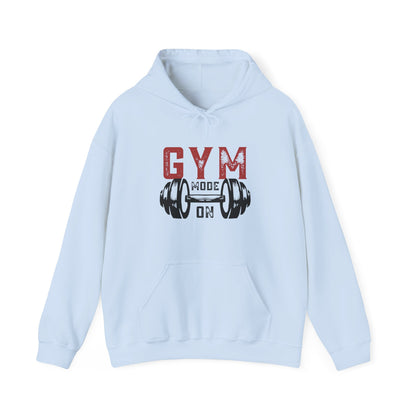 Gym Mode Hoodie, Fitness Sweatshirt, Workout Apparel, Cozy Gift for Gym Enthusiasts, Motivational Sportswear