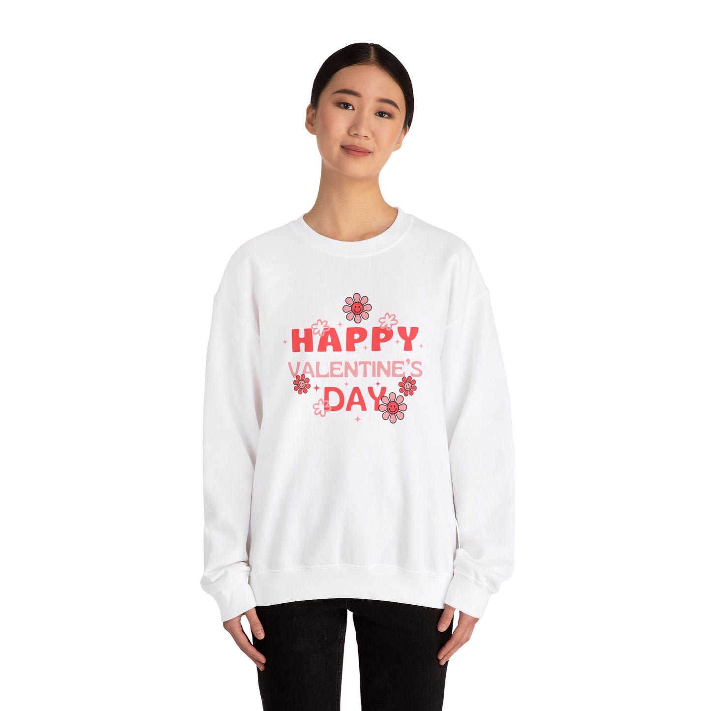 Valentine's Day Sweatshirt - Unisex Crewneck, Cozy Gift, Love Apparel, Floral Design, Valentine's Day Outfit, Valentine's Day Clothing