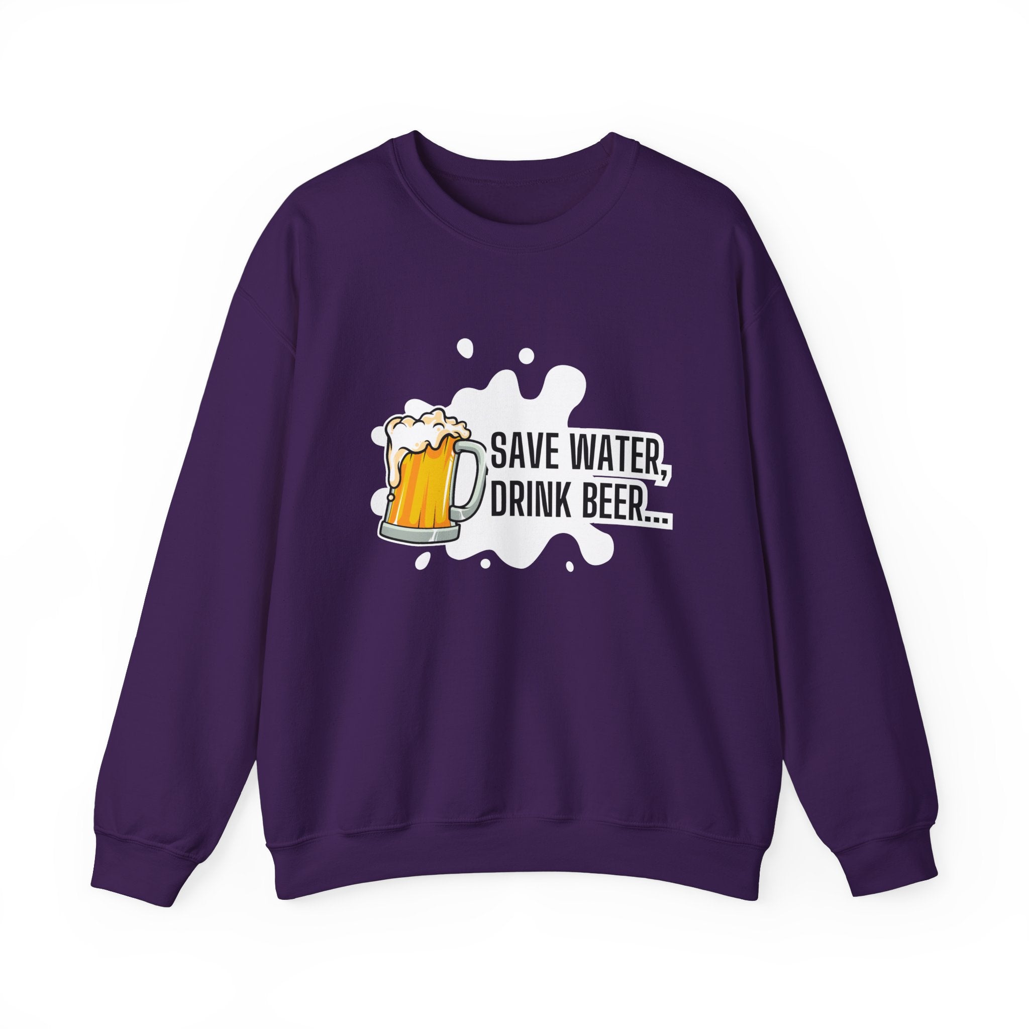 Humorous Beer Lover Sweatshirt, Save Water Drink Beer Crewneck, Gift for Beer Enthusiasts, Men's & Women's Apparel, Funny Drinking Top