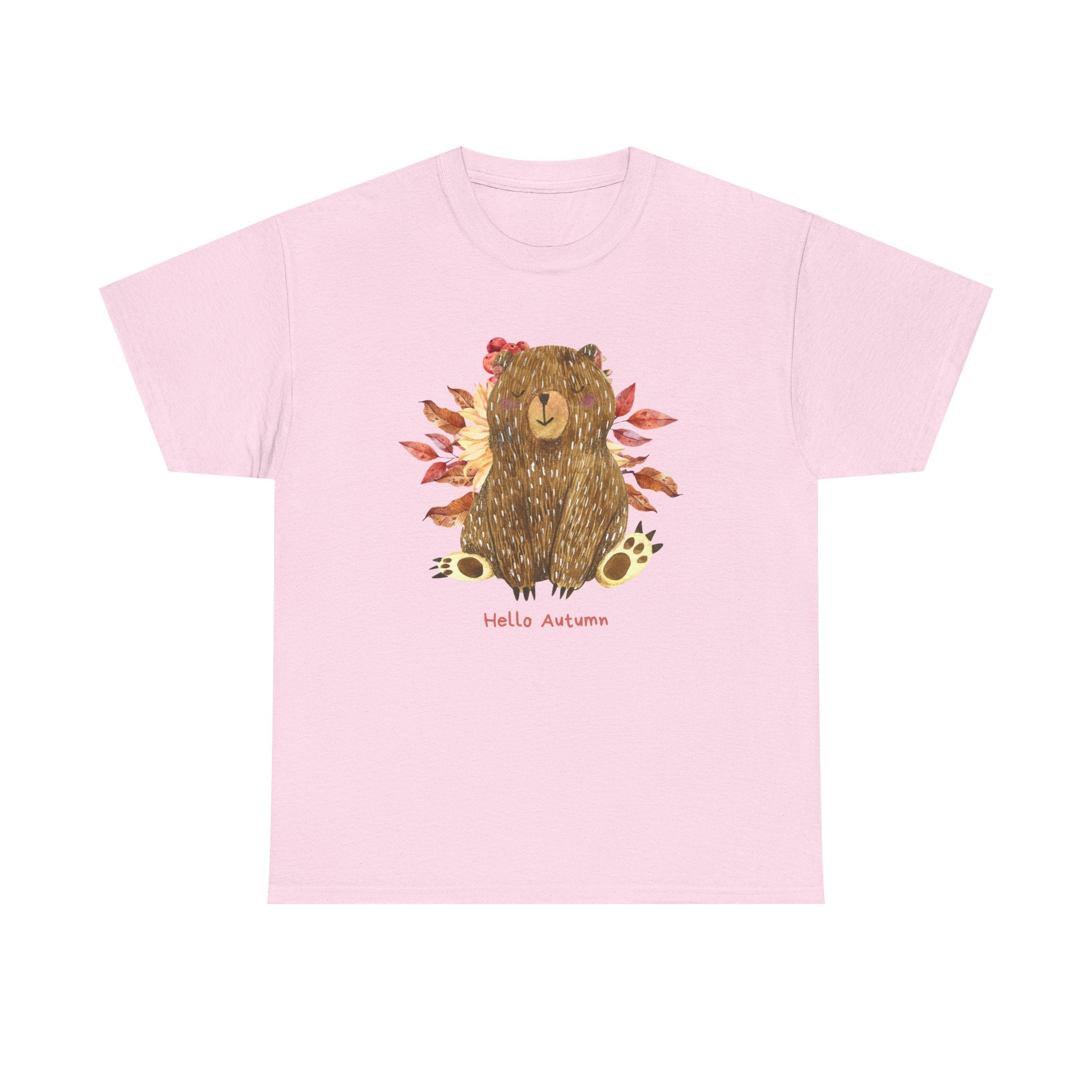Cozy Autumn Bear Tee, Perfect for Fall Celebrations, Casual Wear, Unisex Cotton T-Shirt, Cute Autumn Apparel
