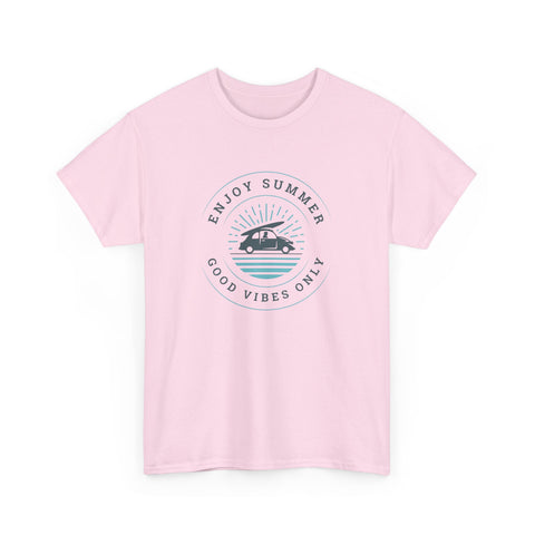 Enjoy Summer Good Vibes Only Tee, Unisex Summer Shirt, Beachwear, Vacation T-Shirt, Gift for Him/Her, Relaxed Style Top