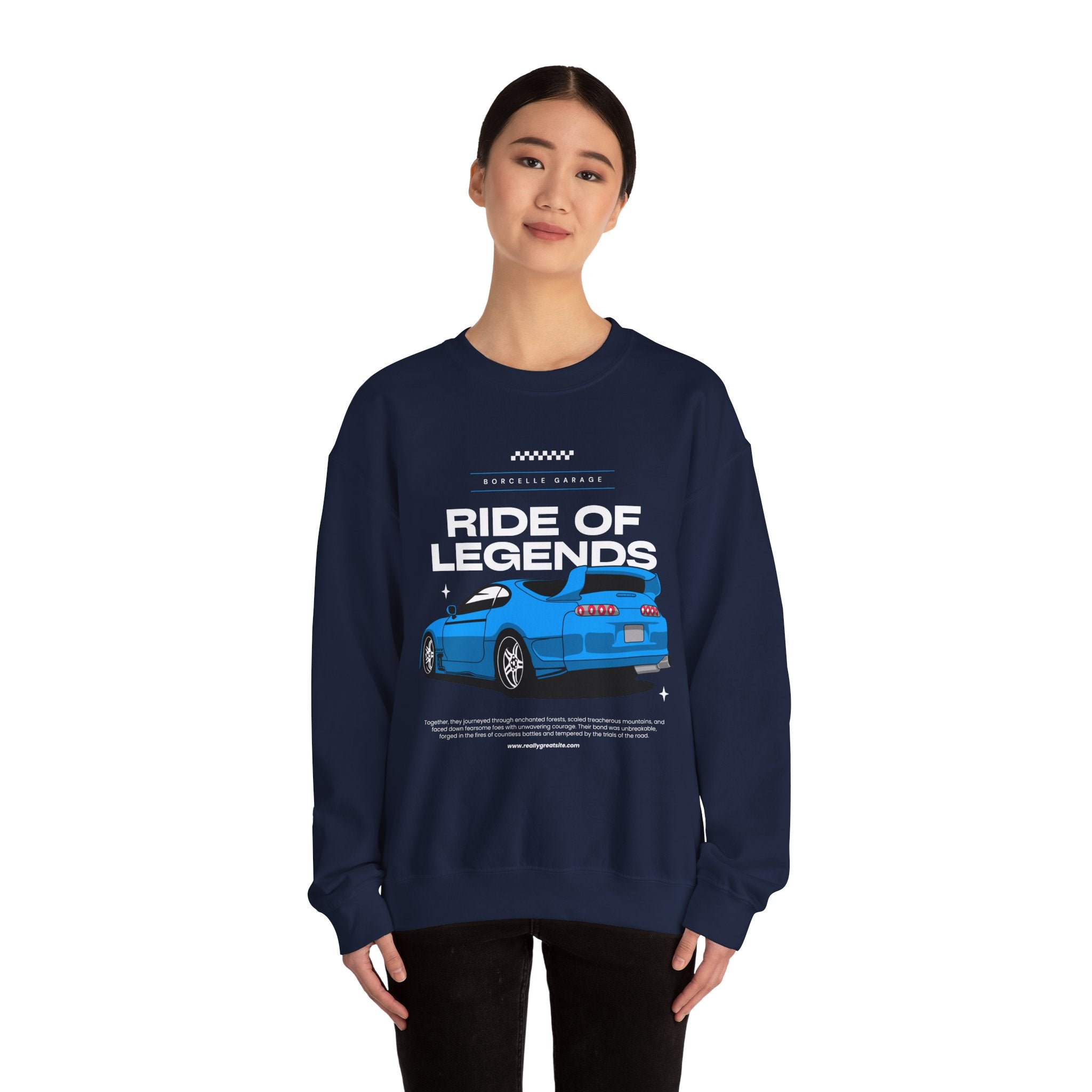 Ride of Legends Unisex Heavy Blend™ Crewneck Sweatshirt, Casual Car Sweatshirt