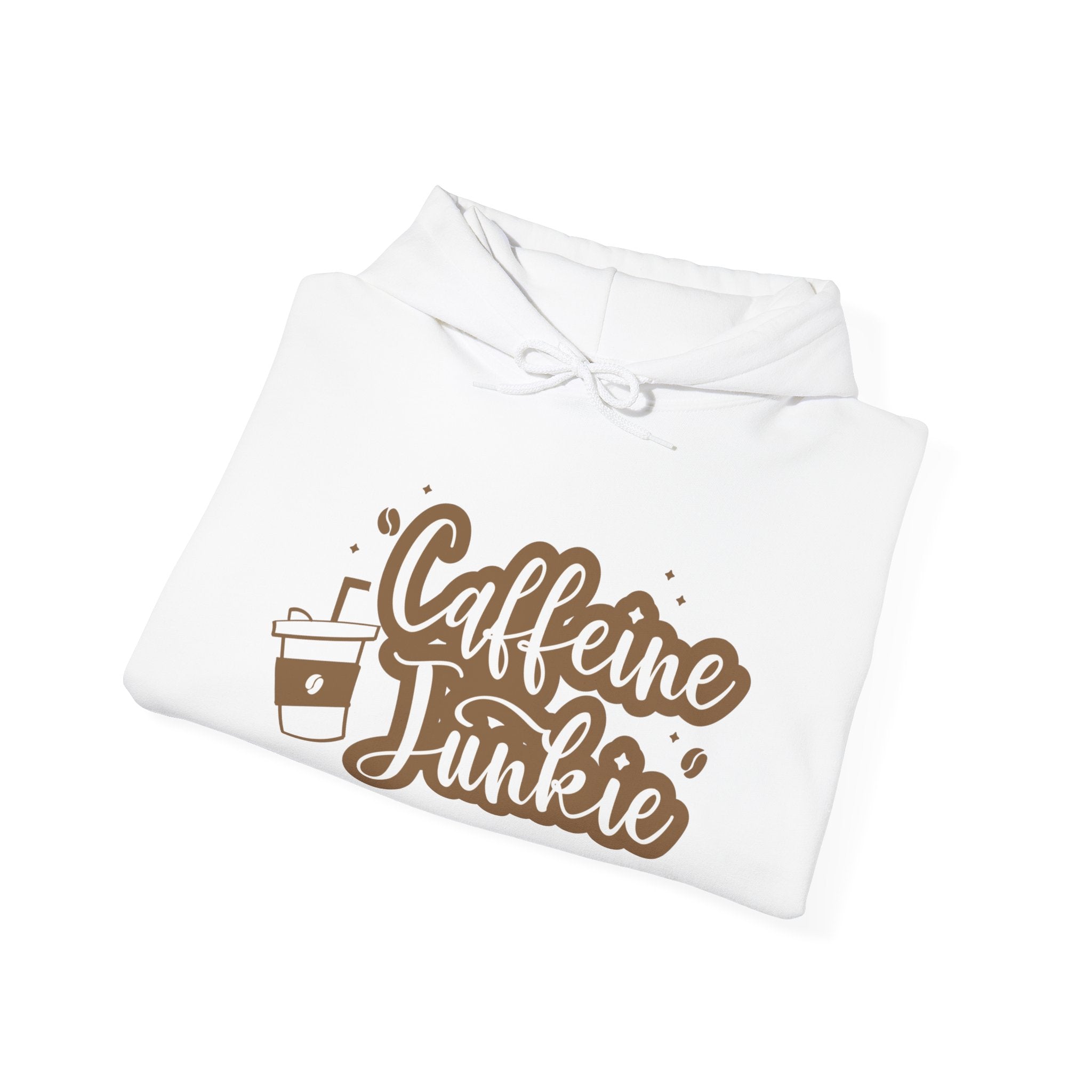 Caffeine Junkie Hoodie, Cozy Sweatshirt for Coffee Lovers, Gift for Baristas and Students, Perfect for Relaxing Evenings