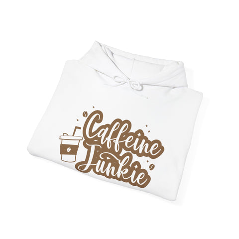 Caffeine Junkie Hoodie, Cozy Sweatshirt for Coffee Lovers, Gift for Baristas and Students, Perfect for Relaxing Evenings