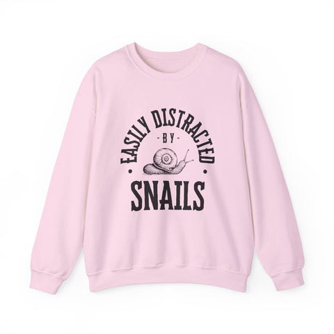 Snail Lover Sweatshirt, Funny Nature Gift, Cozy Crewneck, Distracted by Snails, Birthday Present, Relaxed Pullover, Casual Jumper