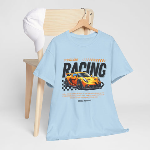 Racing Graphic Tee - Unisex Heavy Cotton Shirt, Car Enthusiast Apparel, Casual Wear, Racing Event Outfit