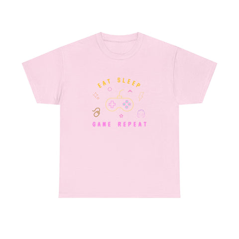 Gamer Vibes Unisex Tee - Eat Sleep Game Repeat, Video Game Shirt, Casual Wear, Gift for Gamers, Gaming Merchandise