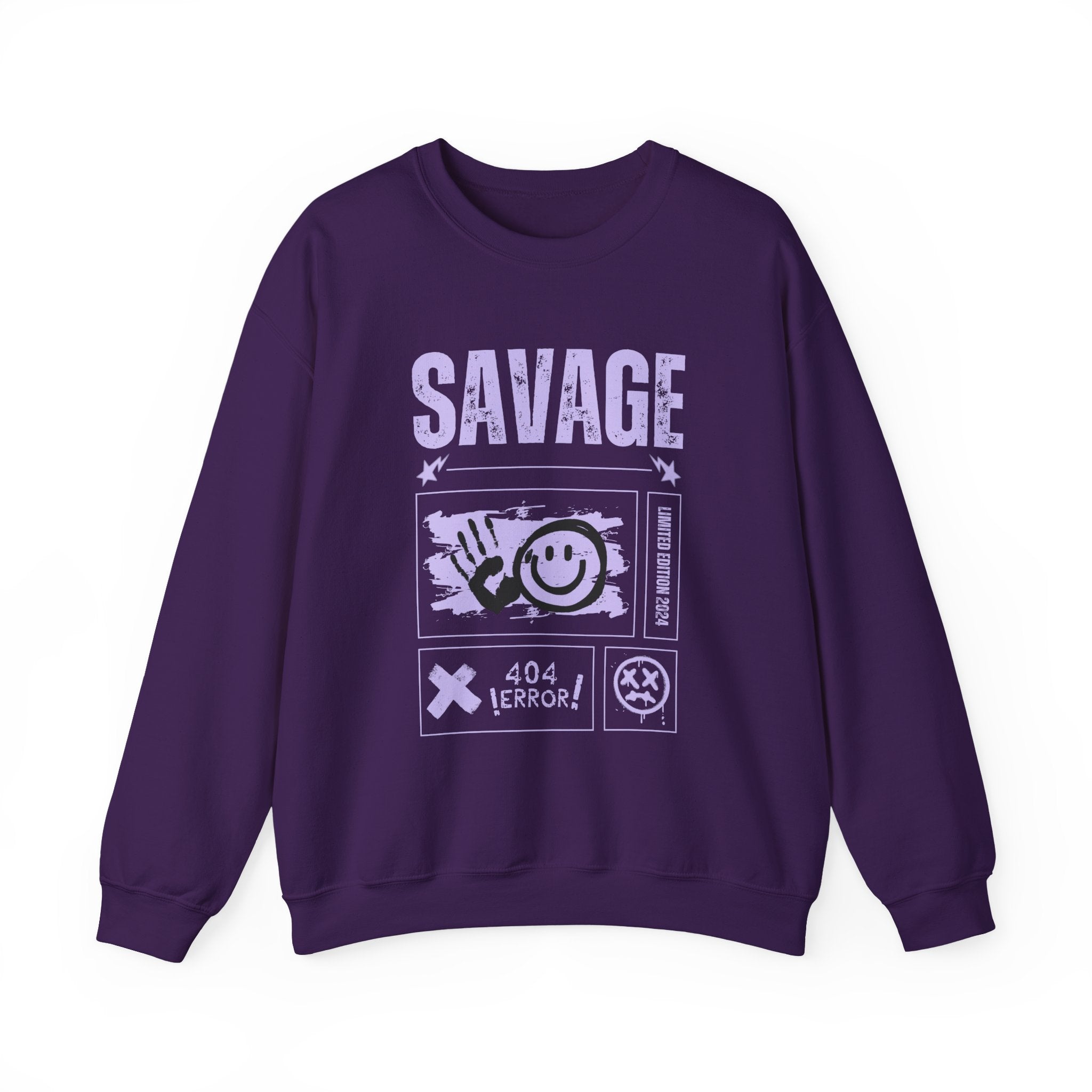 Savage Graphic Crewneck Sweatshirt, Unisex Sweatshirt, Casual Streetwear, Cozy Apparel for All Occasions
