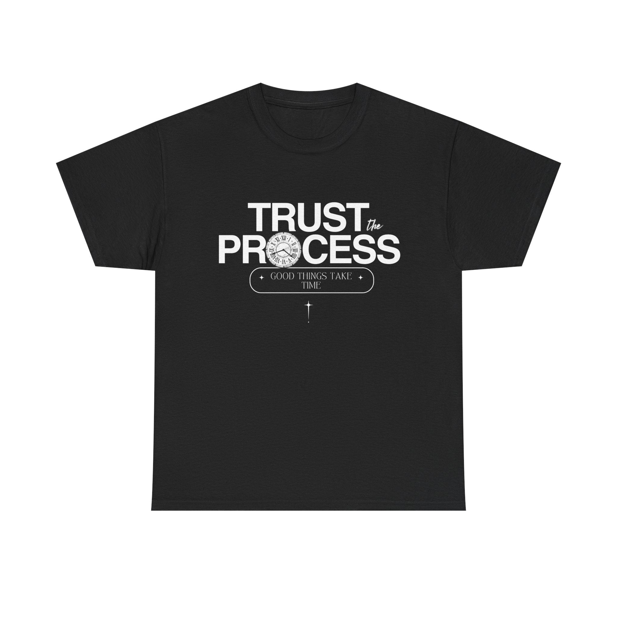 Trust the Process Unisex Heavy Cotton Tee, Motivational Shirt, Inspirational Gift, Casual Wear, Comfortable Everyday Tee