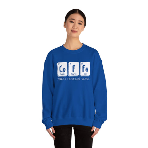 Coffee Elements Crewneck Sweatshirt - Cozy Coffee Lover Gift, Science Pullover, Unisex Casual Apparel, Coffee Gift idea, Coffee Theme