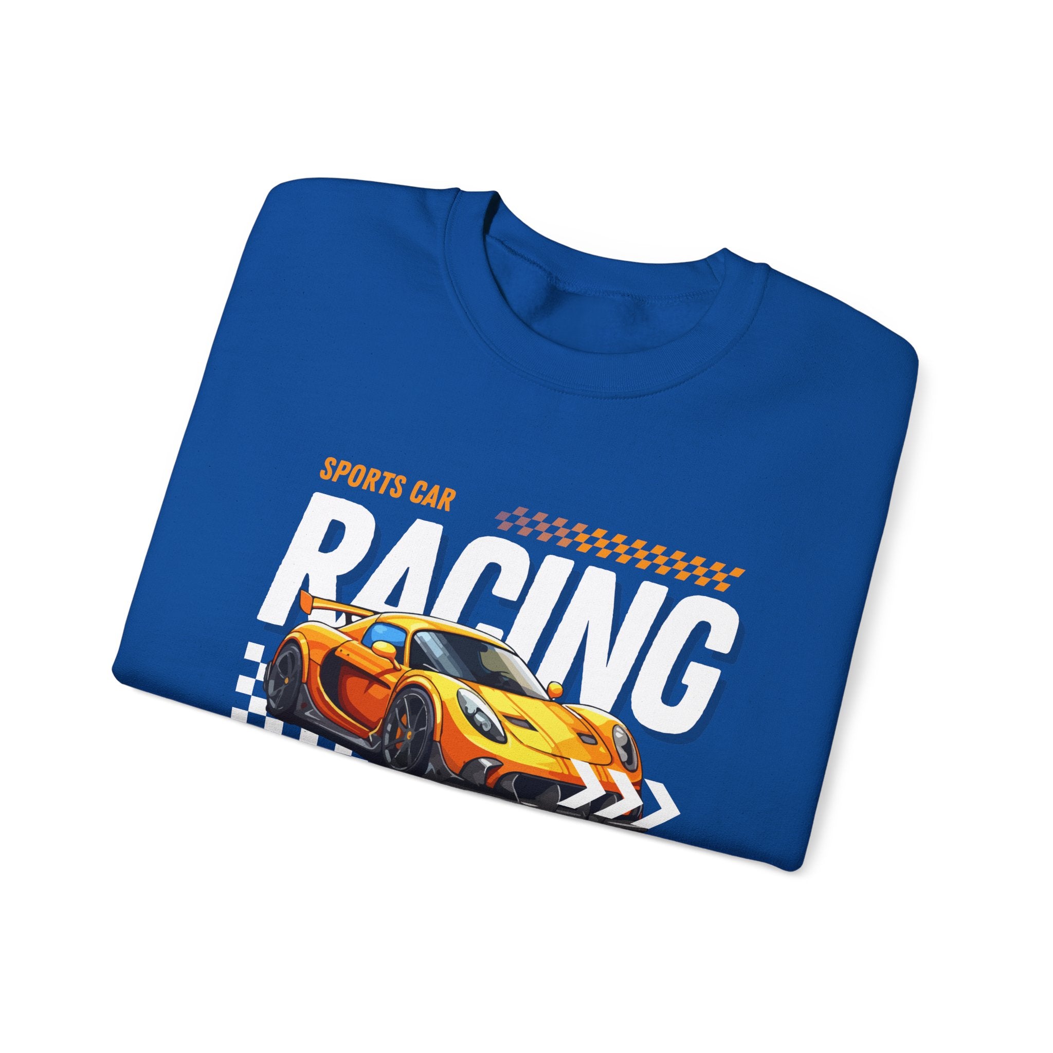 Sporty Racing Sweatshirt for Car Enthusiasts, Unisex Crewneck Pullover, Perfect for Racing Events, Casual Wear