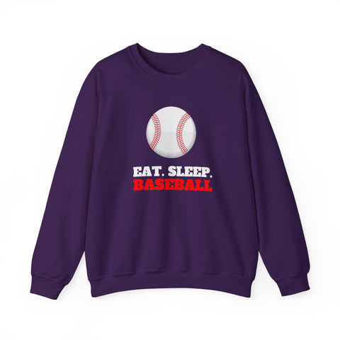 Baseball Sweatshirt - Eat Sleep Baseball, Unisex Crewneck, Gift for Baseball Fans, Sports Apparel, Cozy Sweatshirt