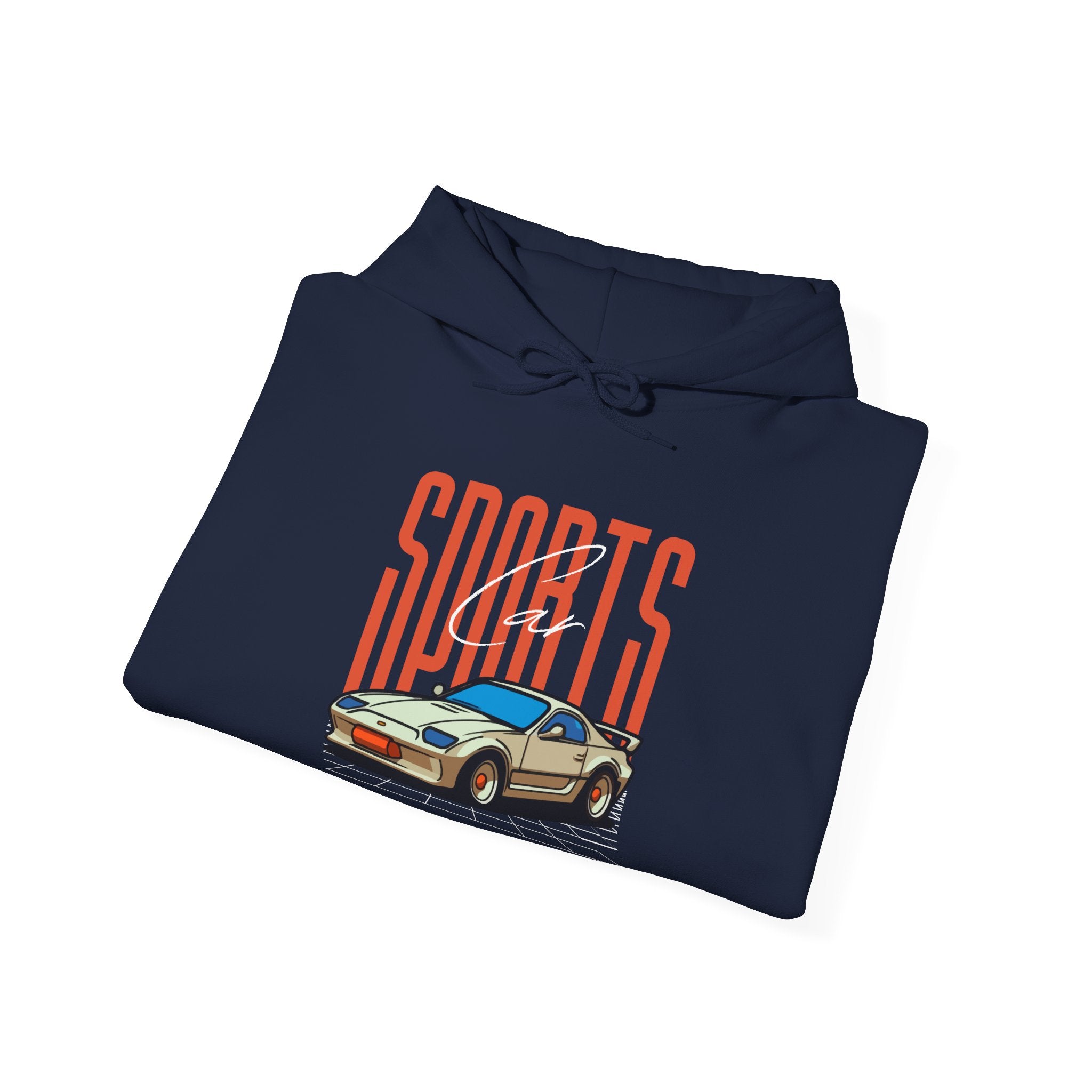 Sports Car Hoodie - Unisex Heavy Blend™ Sweatshirt, Casual Streetwear, Unique Sports Apparel, Cozy Fashion