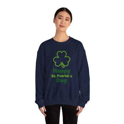 St Patrick's Day Sweatshirt, Cozy Crewneck for Celebrations, Unisex Holiday Apparel, Green Shamrock Design, Festive Clothing, Saint Paddy's