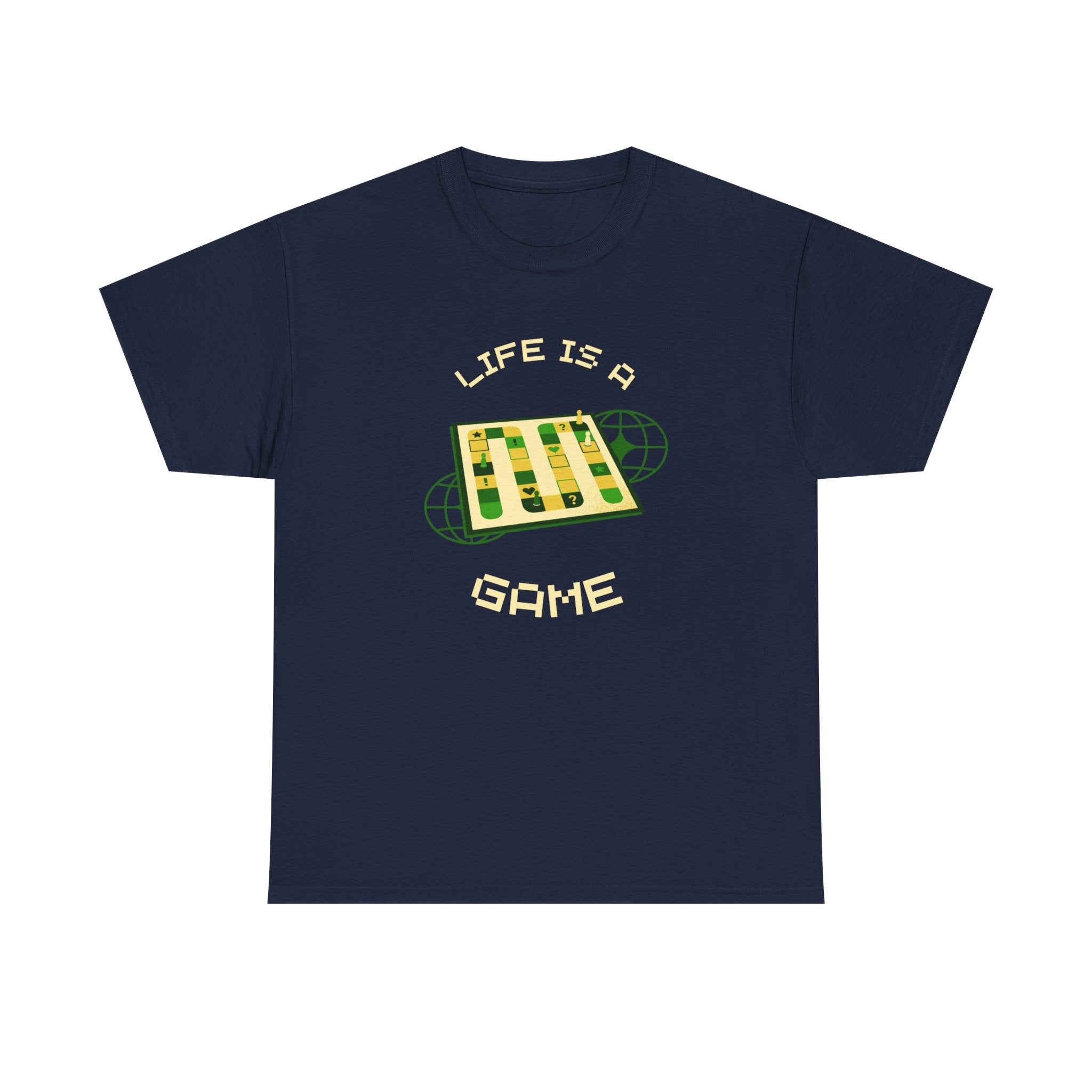 Life is a Game Unisex Heavy Cotton Tee, Casual Wear, Fun Gaming T-Shirt, Everyday Comfort