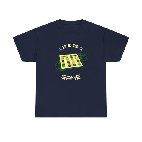 Life is a Game Unisex Heavy Cotton Tee, Casual Wear, Fun Gaming T-Shirt, Everyday Comfort