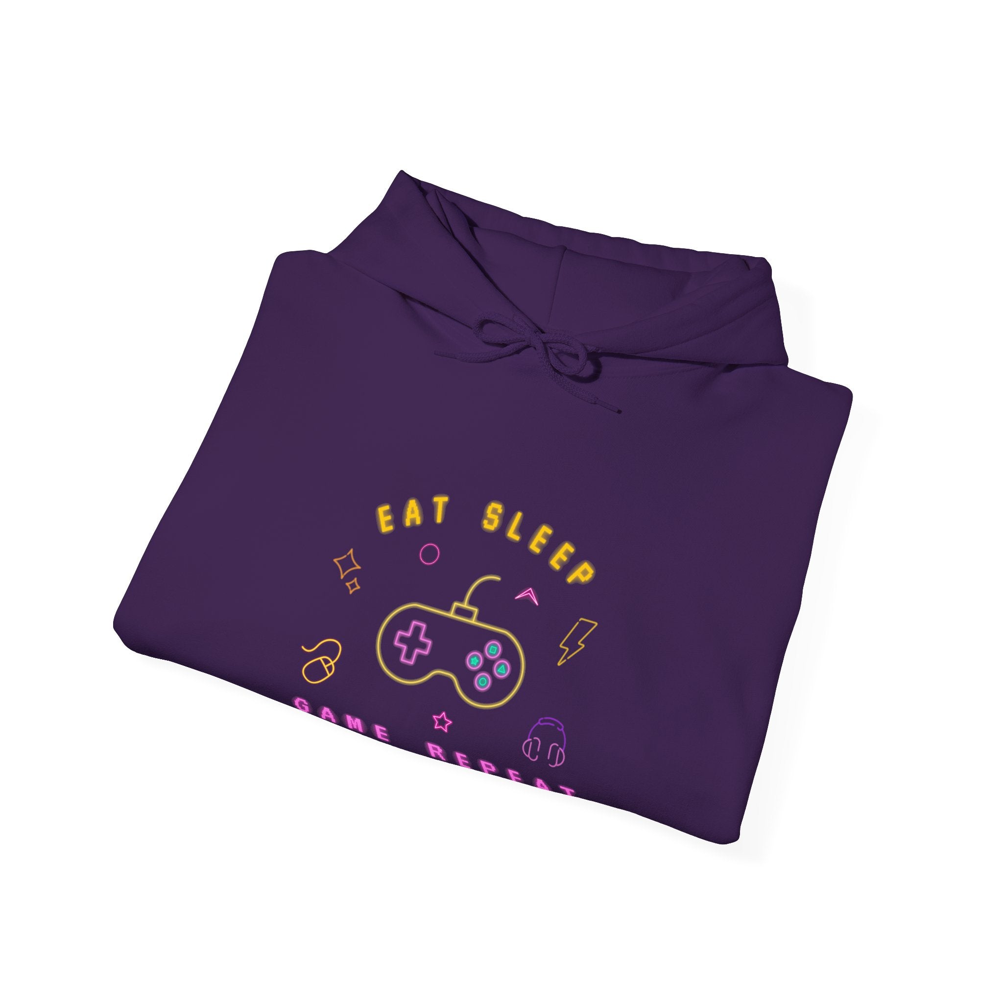 Gaming Life Hoodie, Unisex Sweatshirt, Cozy Gamer Apparel, Casual Wear, Gifts for Gamers, Sleep Game Repeat