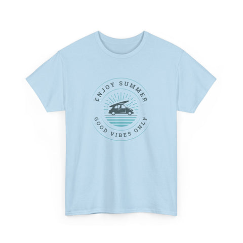 Enjoy Summer Good Vibes Only Tee, Unisex Summer Shirt, Beachwear, Vacation T-Shirt, Gift for Him/Her, Relaxed Style Top