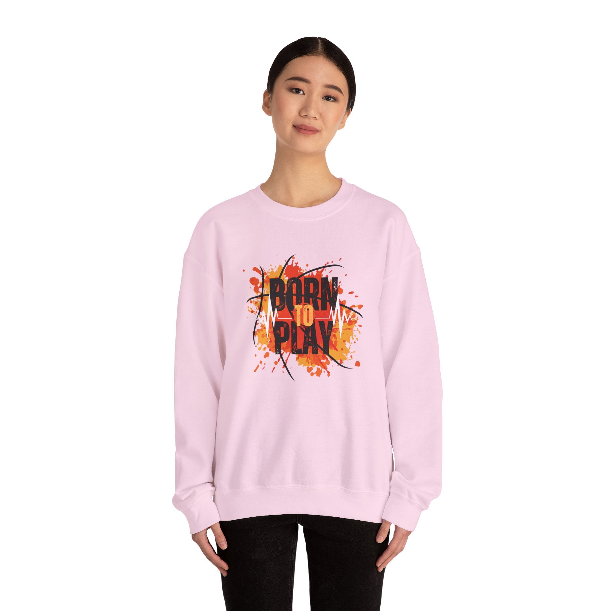 Motivational Crewneck Sweatshirt - Born to Plan, Cozy Sports Sweatshirt, Unisex Gift, Creative Apparel, Casual Wear, Fall Fashion