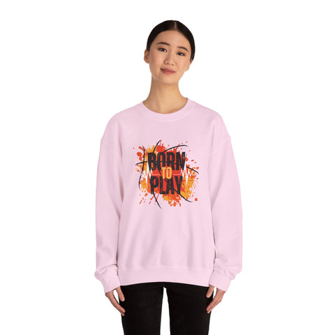 Motivational Crewneck Sweatshirt - Born to Plan, Cozy Sports Sweatshirt, Unisex Gift, Creative Apparel, Casual Wear, Fall Fashion