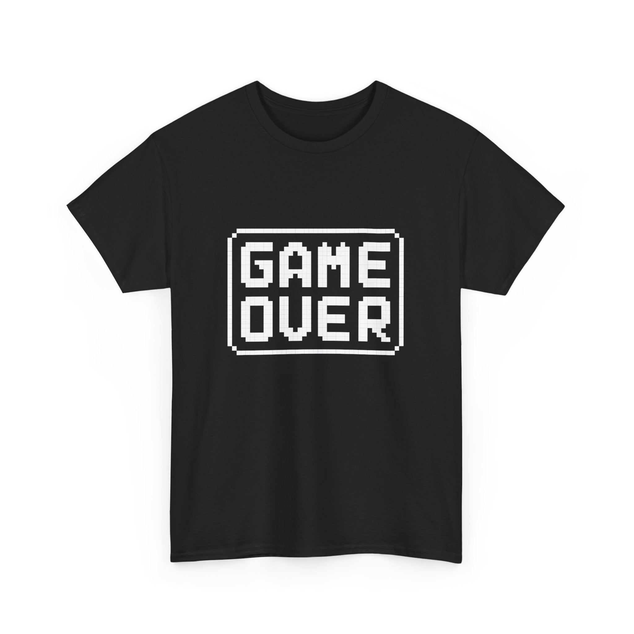 Game Over Unisex Heavy Cotton Tee, Retro Gamer Shirt, Video Game T-Shirt, Casual Gaming Apparel