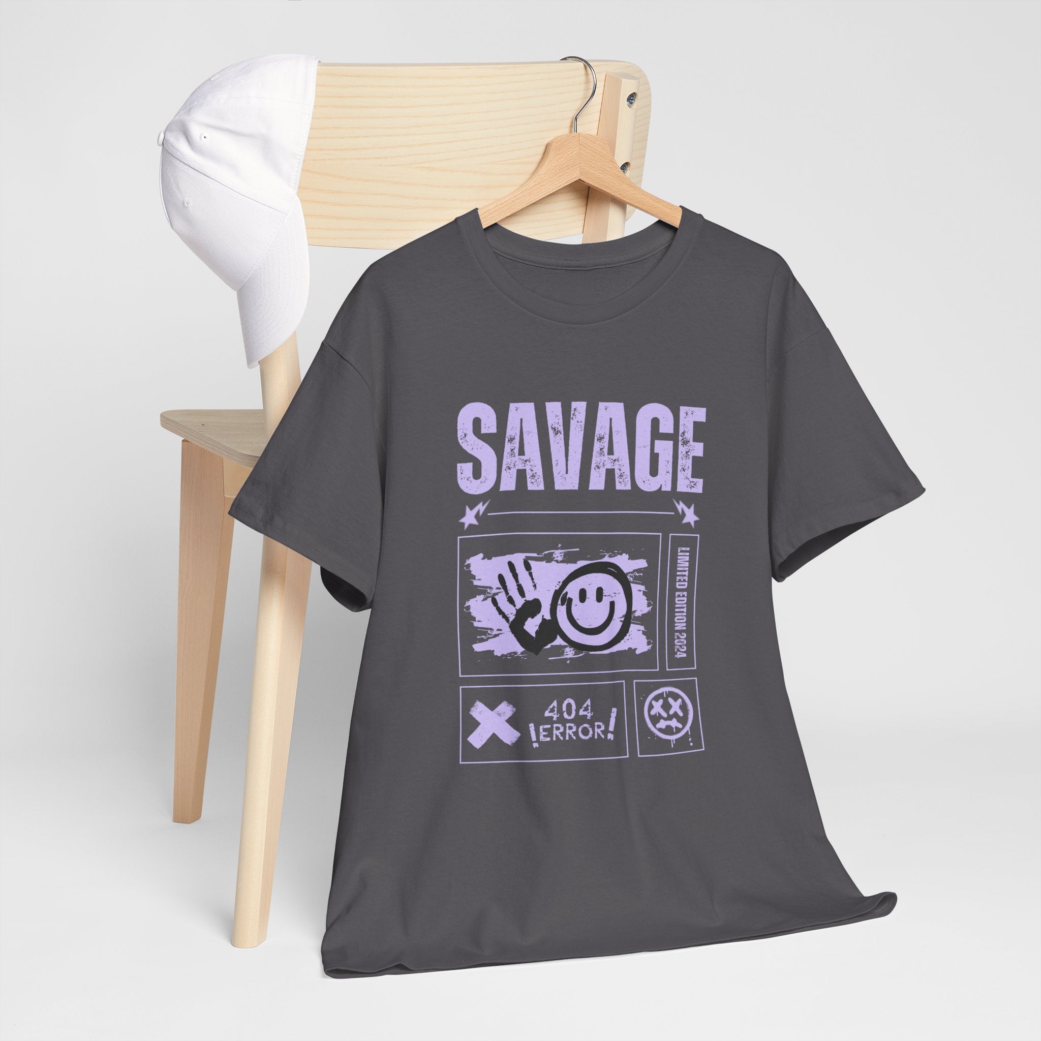 Savage Smile Tee - Casual Streetwear Unisex Heavy Cotton T-shirt