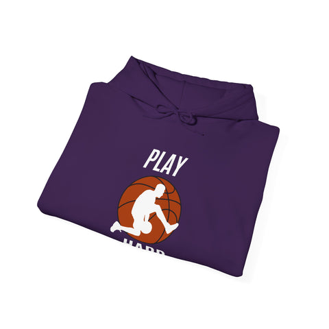 Play Hard Basketball Hoodie | Unisex Heavy Blend Sweatshirt, Sports Gift, Activewear, Gym Hoodie, Casual Wear