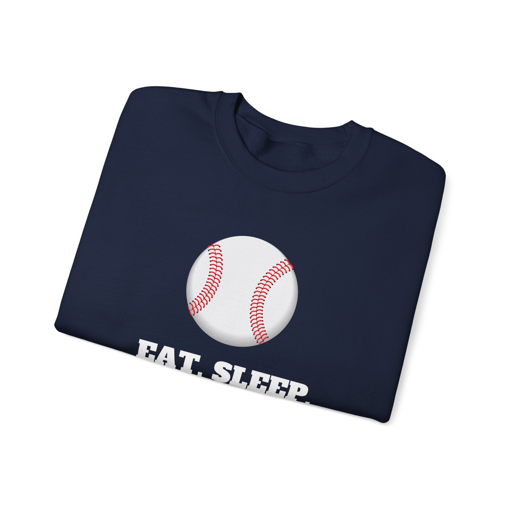 Baseball Sweatshirt - Eat Sleep Baseball, Unisex Crewneck, Gift for Baseball Fans, Sports Apparel, Cozy Sweatshirt