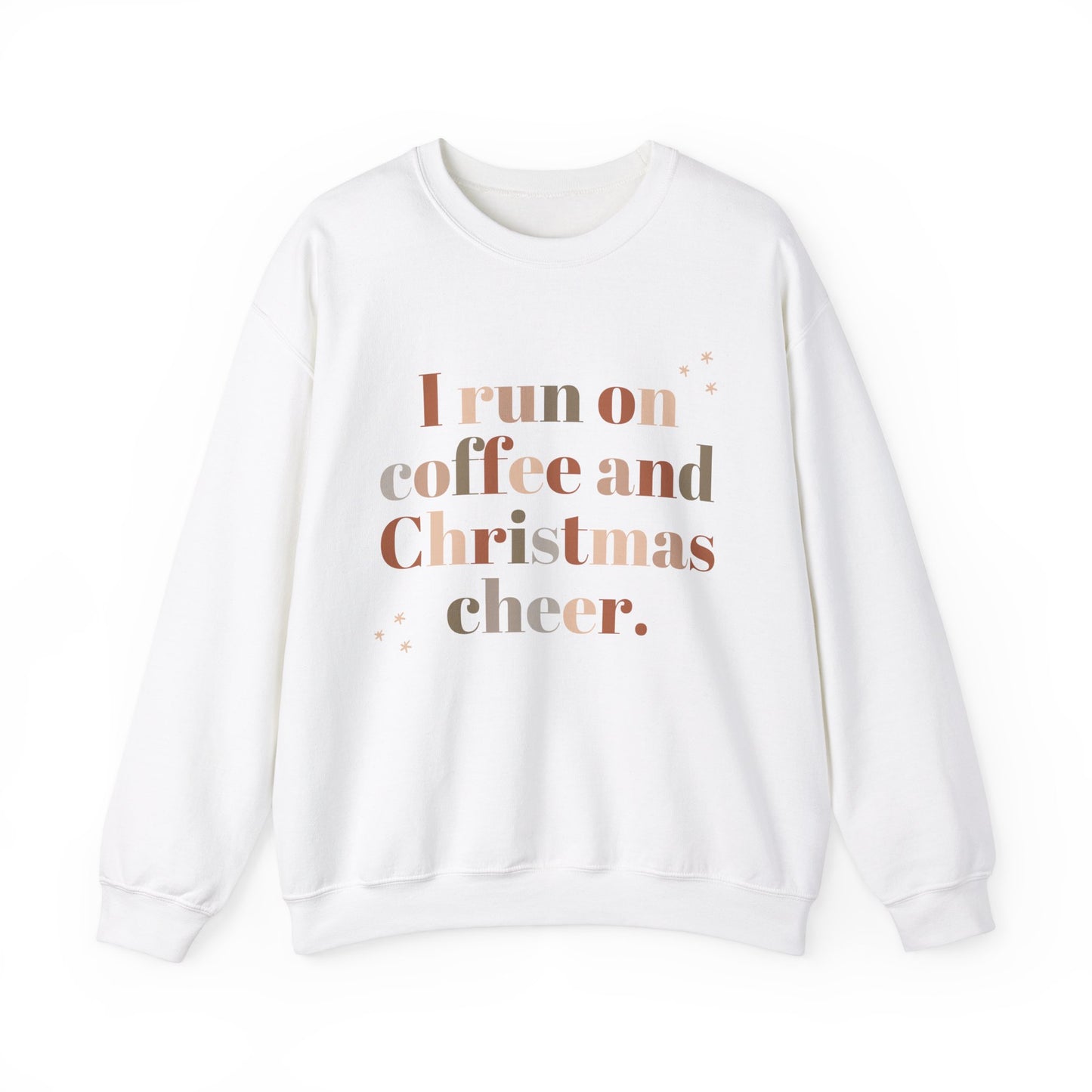 Coffee & Christmas Cheer Sweatshirt, Cozy Holiday Crewneck, Winter Gift for Coffee Lovers, Festive Apparel for Christmas, Unisex Casual