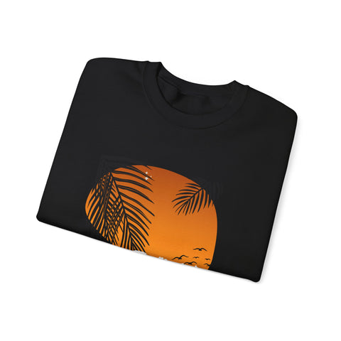 Miami Sunset Crewneck Sweatshirt, Beach Vibes Apparel, Unisex Casual Wear, Summer Fashion