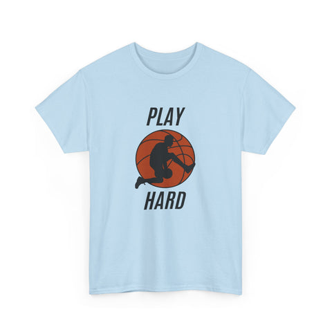 Play Hard Basketball Tee, Sports T-Shirt, Unisex Cotton Top, Gift for Sports Lovers, Athletic Wear, Casual Fitness Shirt