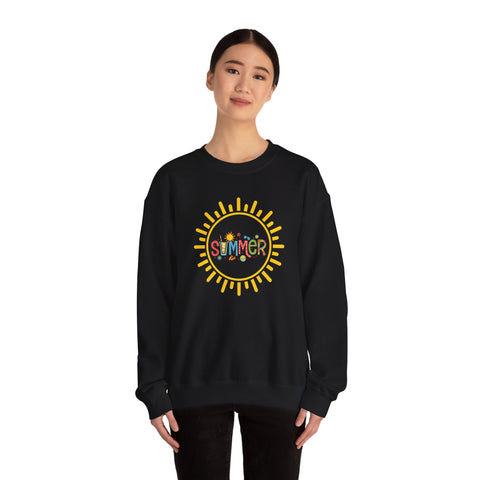 Cheerful Summer Sun Sweatshirt, Cozy Crewneck, Unisex Pullover, Vacation Wear
