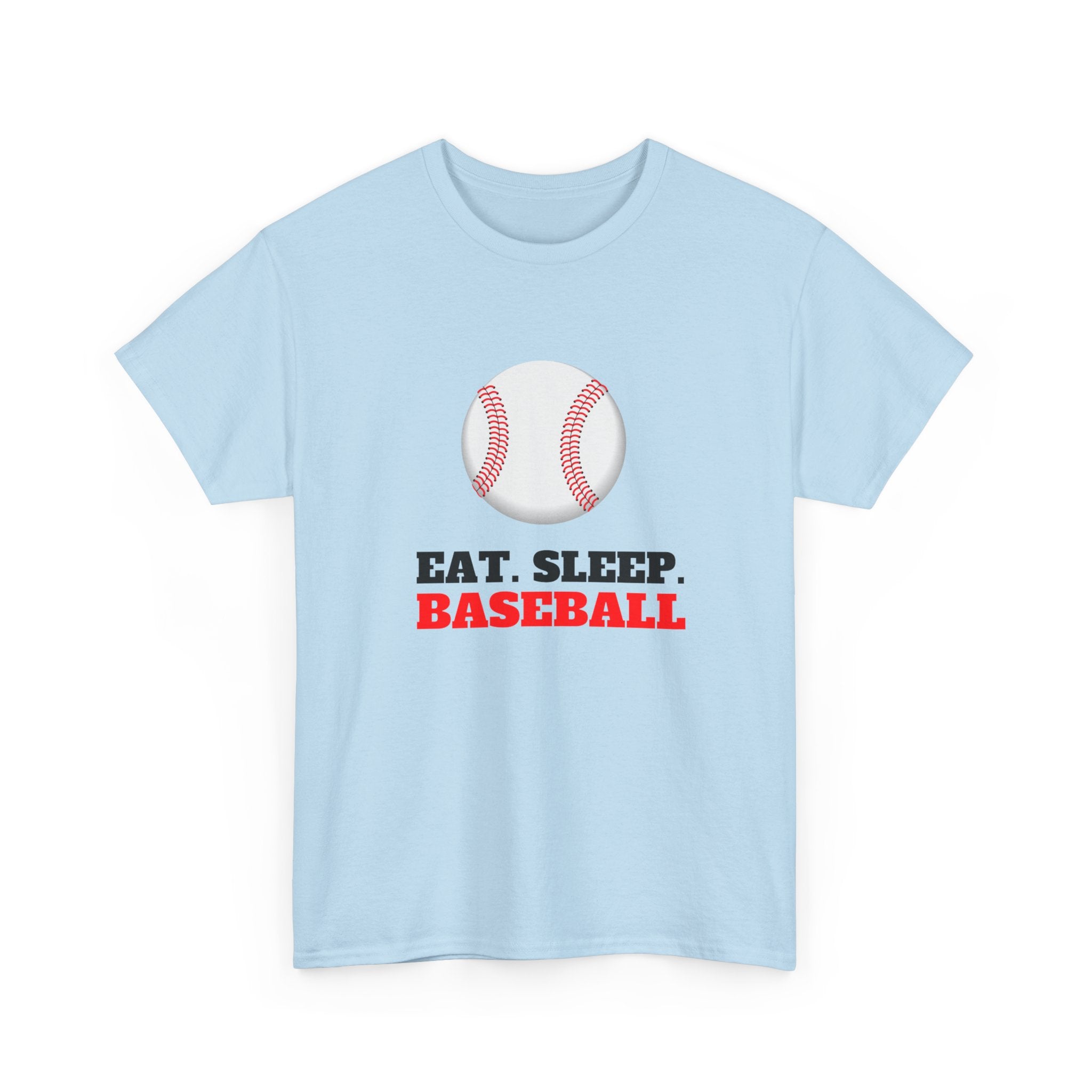 Eat Sleep Baseball Unisex Heavy Cotton Tee, Sports Fans, Gifts for Baseball Lovers, Casual Wear