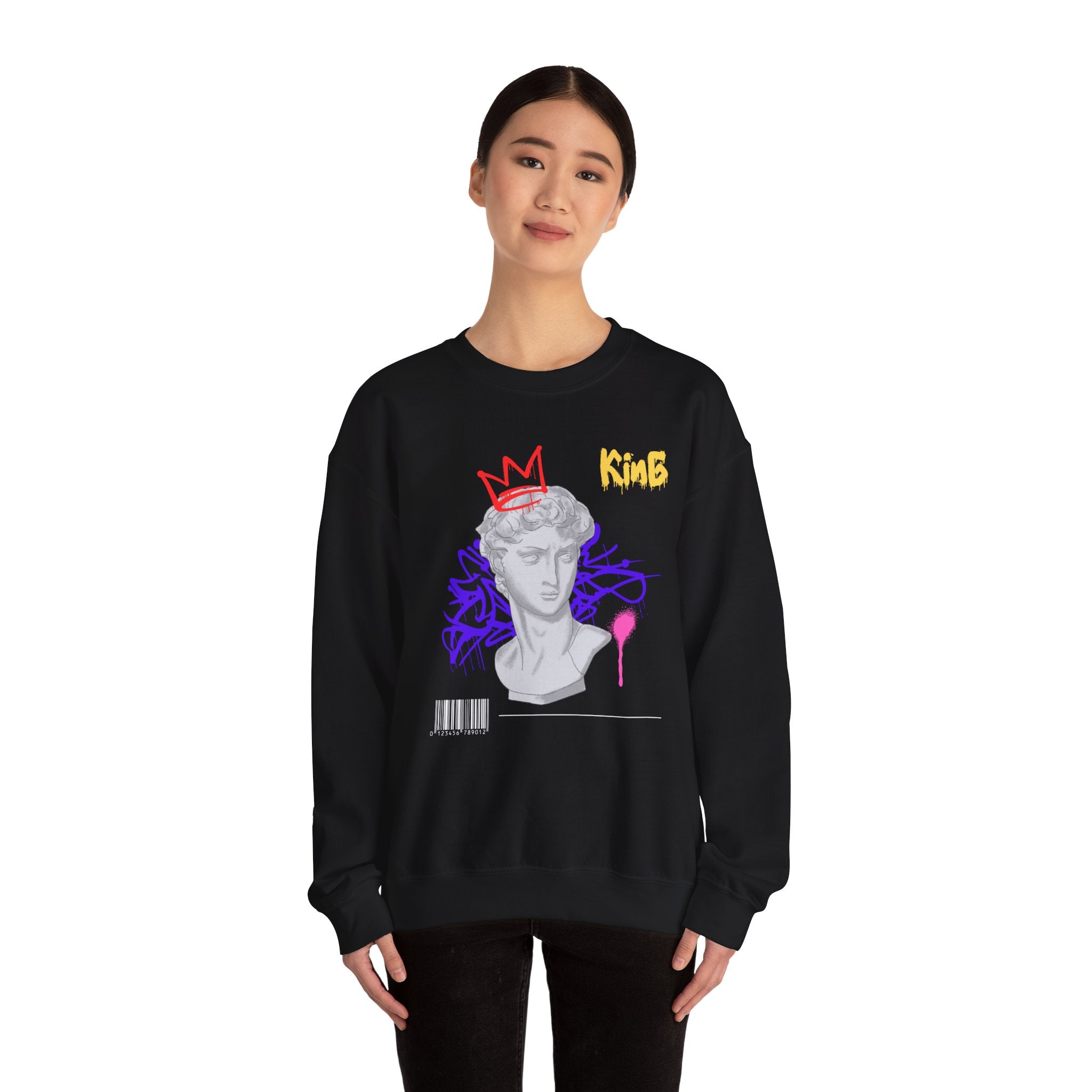 Modern Artistic Sweatshirt, Unisex Pullover, Trendy Graphic Sweater, Streetwear Fashion