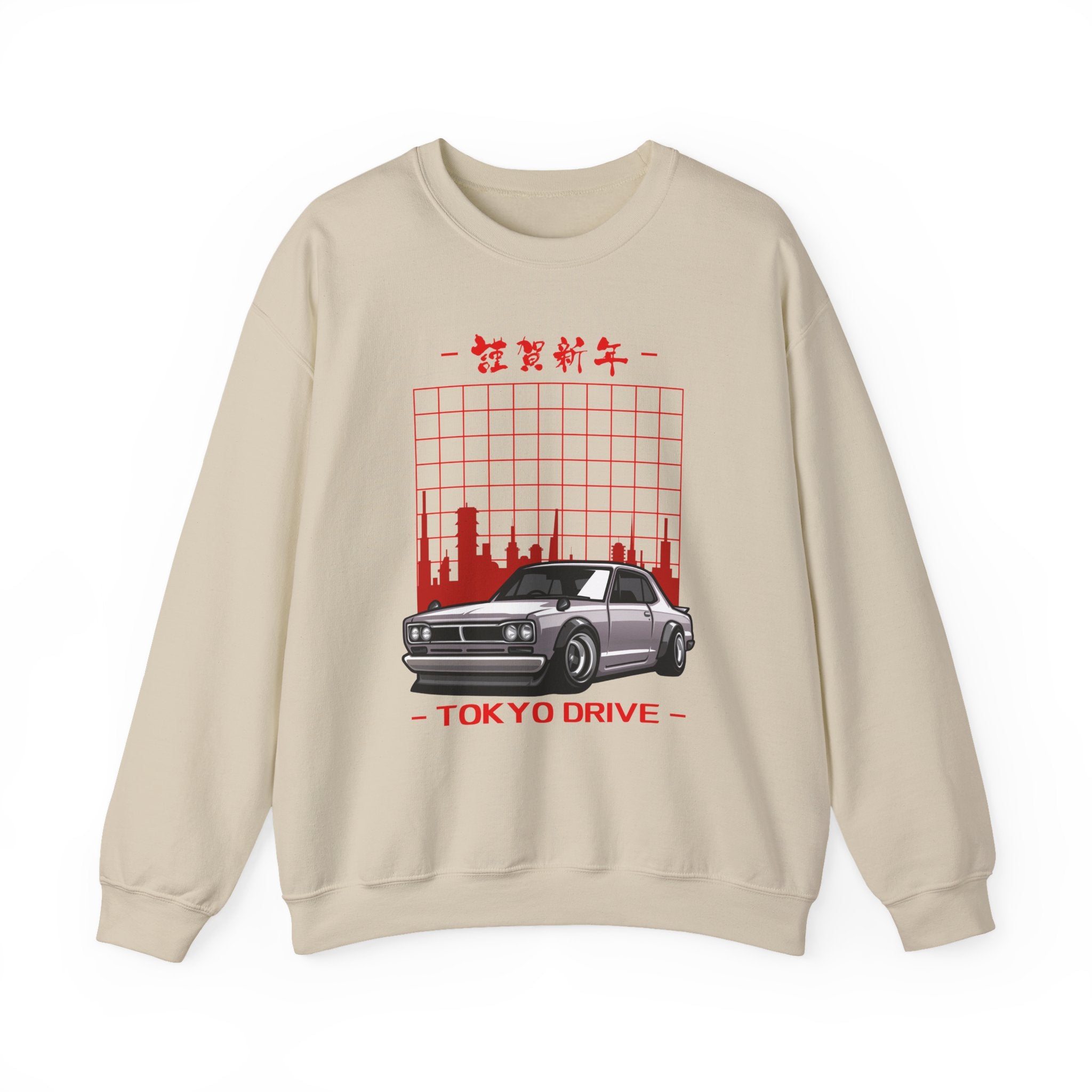 Tokyo Drive Nostalgic Crewneck, Unisex Sweatshirt, Vintage Car Sweatshirt, Casual Streetwear