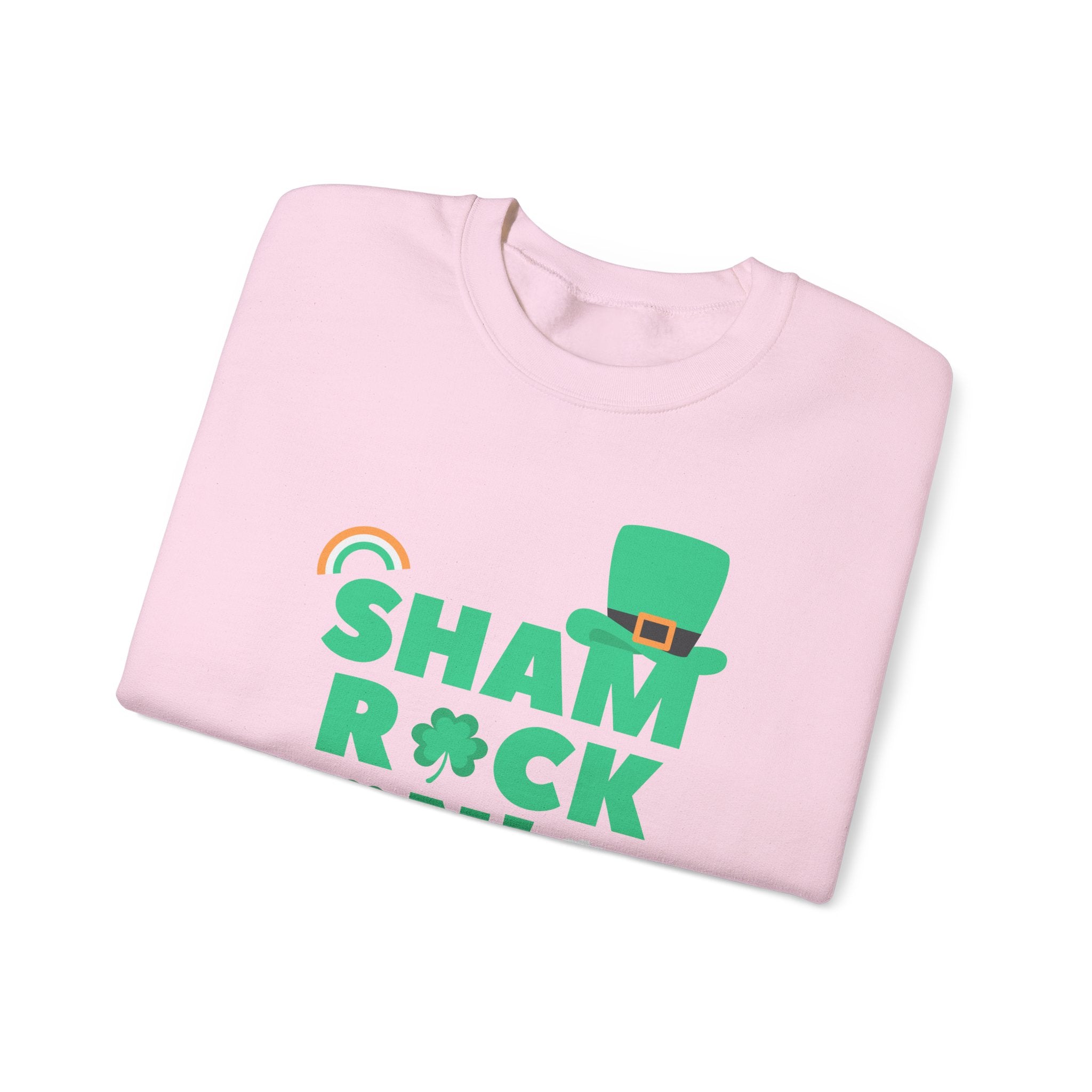 Sham Rock Unisex Sweatshirt, St. Patrick's Day Jumper, Lucky Clover Crewneck, Irish Holiday Pullover, Green Festival Top