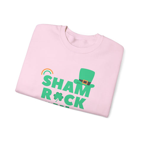 Sham Rock Unisex Sweatshirt, St. Patrick's Day Jumper, Lucky Clover Crewneck, Irish Holiday Pullover, Green Festival Top