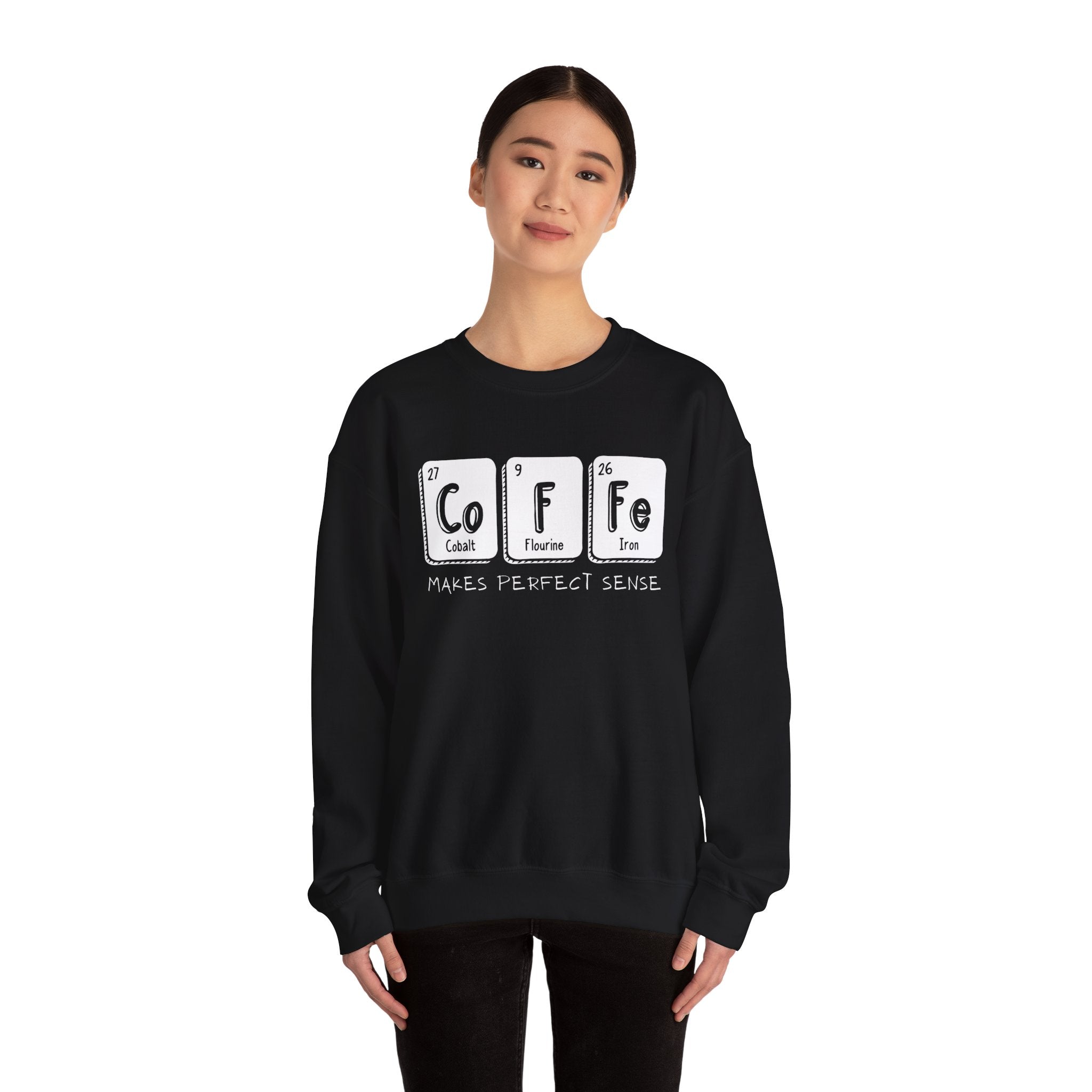 Coffee Elements Crewneck Sweatshirt - Cozy Coffee Lover Gift, Science Pullover, Unisex Casual Apparel, Coffee Gift idea, Coffee Theme