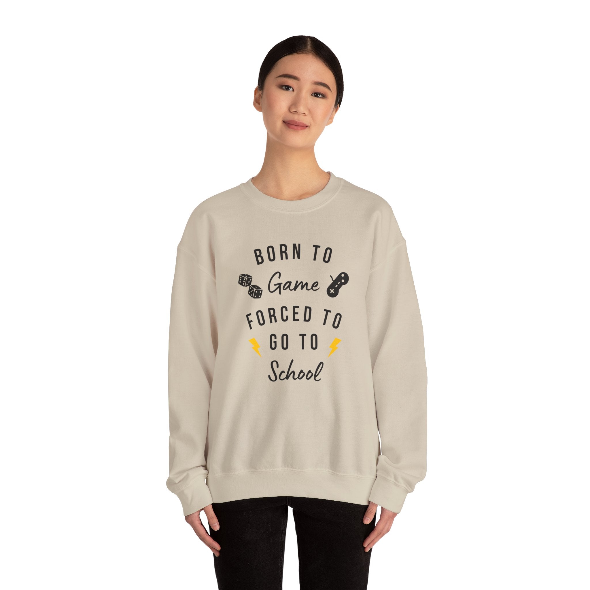 Born to Game Crewneck Sweatshirt | Gaming Apparel, School Sweatshirt, Unisex Fashion, Cozy Casual Wear