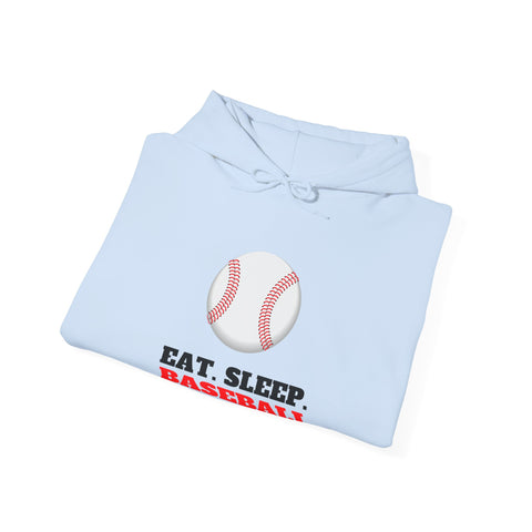 Baseball Hoodie - Eat Sleep Baseball, Sports Fan Gift
