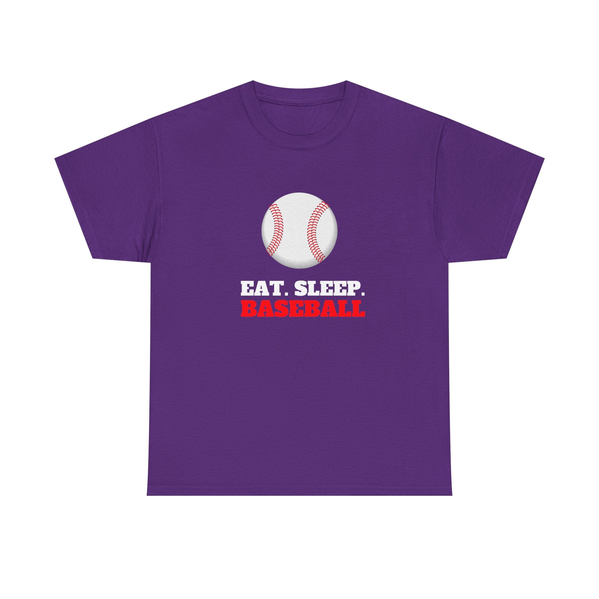 Eat Sleep Baseball Unisex Heavy Cotton Tee, Sports Fans, Gifts for Baseball Lovers, Casual Wear