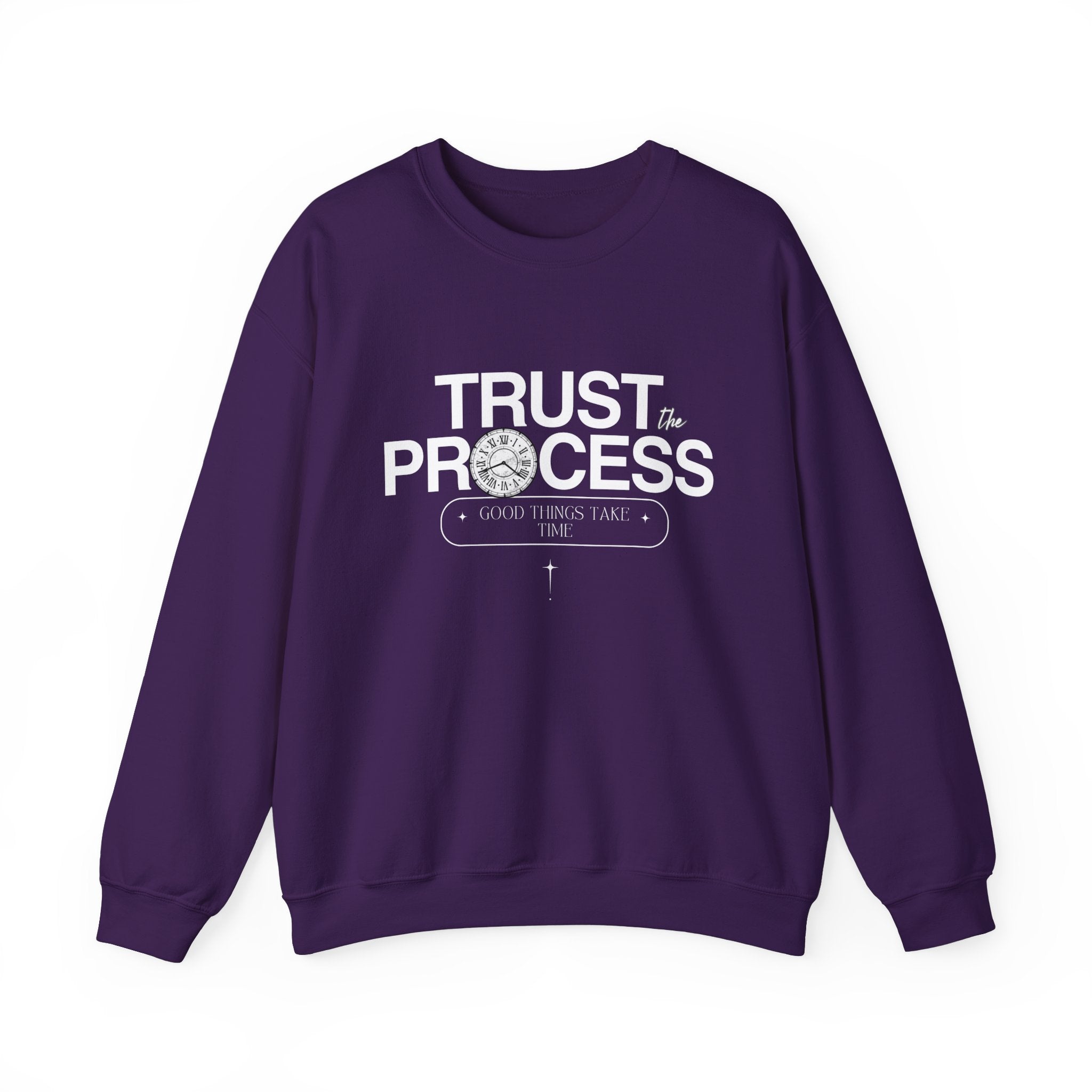 Trust the Process Crewneck Sweatshirt | Motivational Gift, Cozy Pullover, Inspirational Apparel, Unisex Sweatshirt, Perfect for Relaxation