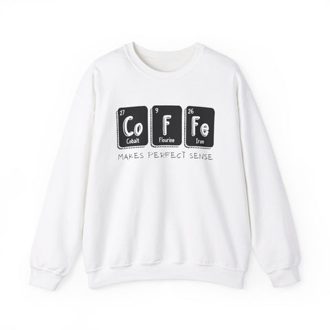 Coffee Elements Crewneck Sweatshirt - Cozy Coffee Lover Gift, Science Pullover, Unisex Casual Apparel, Coffee Gift idea, Coffee Theme