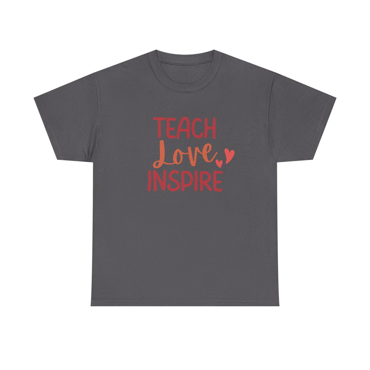 Teach Love Inspire Unisex Heavy Cotton Tee | Inspirational Teacher T-Shirt, Motivational Gift, Classroom Apparel, Education Shirt, Teacher