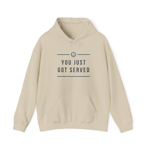 YOU JUST GOT SERVED Unisex Heavy Blend™ Hooded Sweatshirt, Funny Sports Sweatshirt