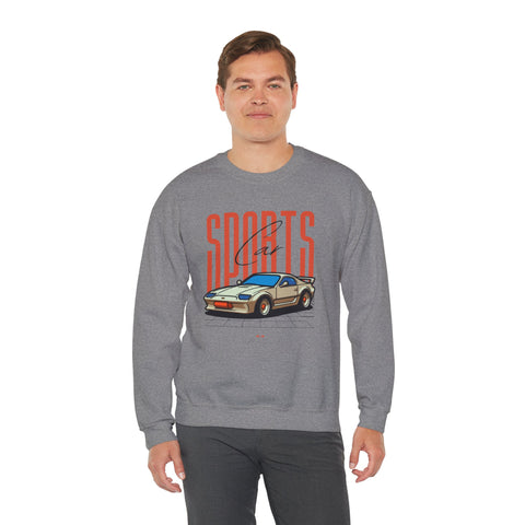 Sports Car Graphic Sweatshirt, Unisex Crewneck, Comfortable