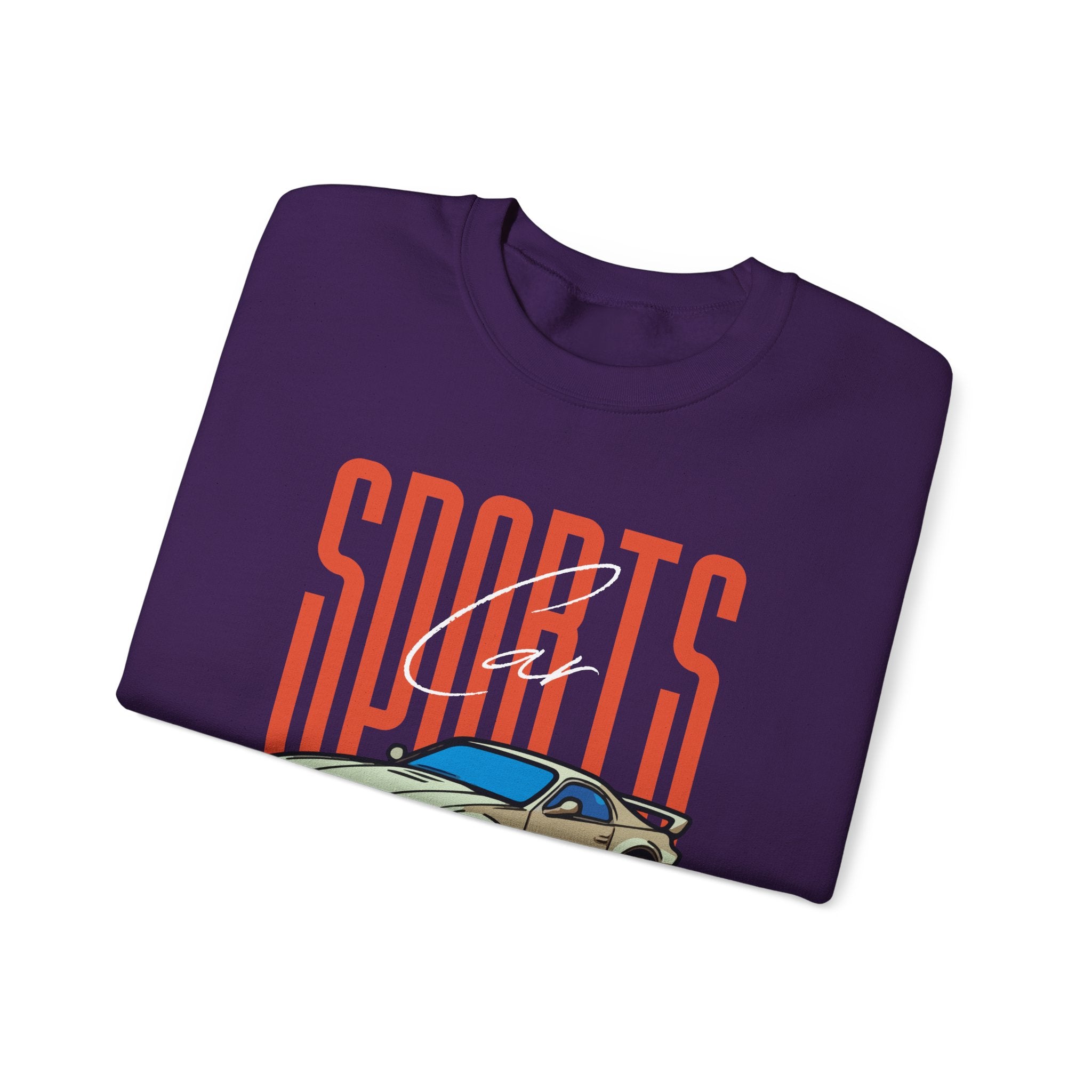 Sports Car Graphic Sweatshirt, Unisex Crewneck, Comfortable